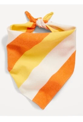 Old Navy Size S-M Multicolor Candy Corn Halloween-Print Bandana for Pets - Image 1 of 4