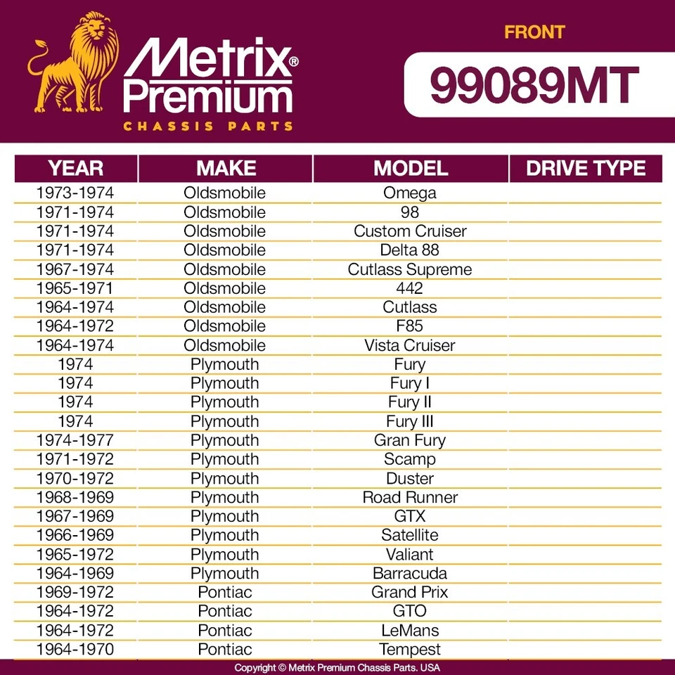 Barra estabilizadora delantera izquierda para 64-72 Pontiac GTO LeMans Chevy Chevelle El Camino Foto 3 de 4