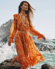 ❤️‍🔥 Zimmermann brightside frilled midi dress size 0 RRP $1100 ❤️‍🔥