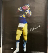 NFL Kellen Winlow *CANVAS POSTER* JSA/COA 38X24 PB44 NP