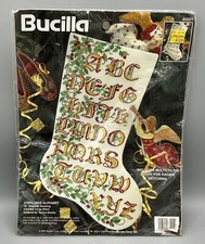 Bucilla Christmas Alphabet 18" Stocking 83221 Counted Cross Stitch Craft Kit USA