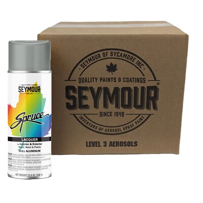 98- 32 Seymour Spruce Metallic Spray Paint, Dull Aluminum (12 oz.) 6 Cans
