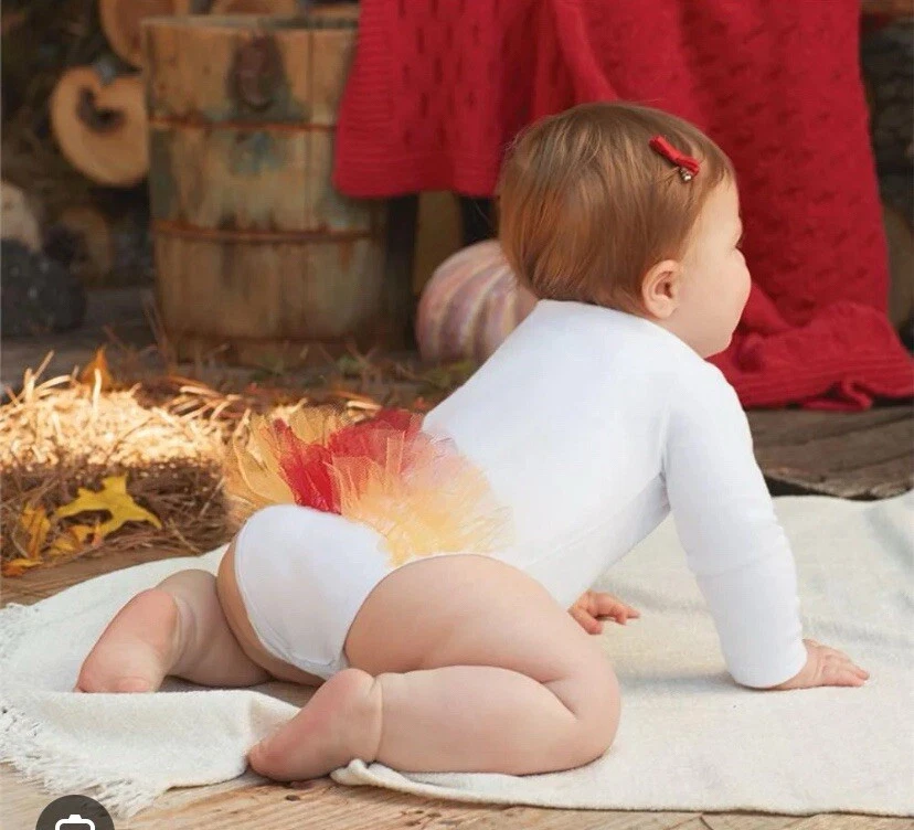 Tutú rastreador de pavo de acción de gracias Mud Pie niñas nuevo 0-3 meses Foto 4 de 4