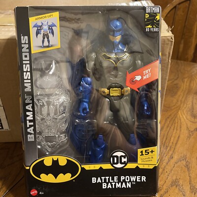 Mattel DC 80th Anniversary Edition Battle Power Batman 15+ Phrases/Sounds NEW