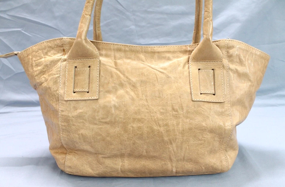 ROBERTA GANDOLFI Beige LEATHER Studded Bow Detail HOBO Shoulder Hand Bag Purse - Image 2 of 4