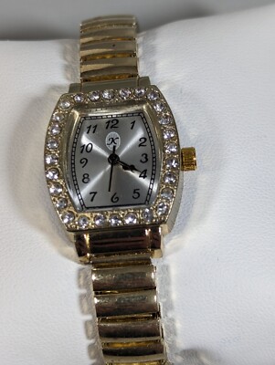 Silver and Gold Watch with Crystal Accents Bulova Baguette Crystal Accent Gold Tone IP with Silver Tone  main image 4
