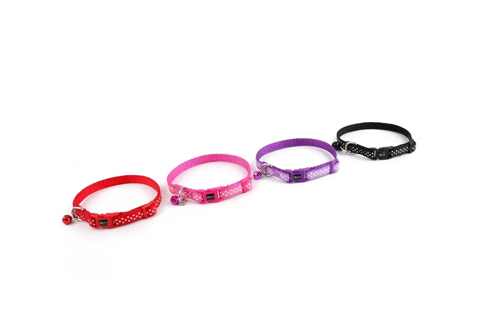 Polka Dot Cat Collar - Spotti by RichPaw - Safety Breakaway Buckle - 4 Colours - Image 4 of 4