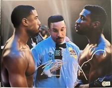 MICHAEL B JORDAN SIGNED PHOTO 11X14 CREED 3 JONATHAN MAJORS AUTOGRAPH BAS COA MICHAEL B JORDAN SIGNED PHOTO 11X14 CREED 3 JONATHAN MAJORS AUTOGRAPH BAS COA
