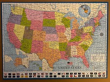 Eurographics 1000 Pc Puzzle "Map of the United States of America" - Complete