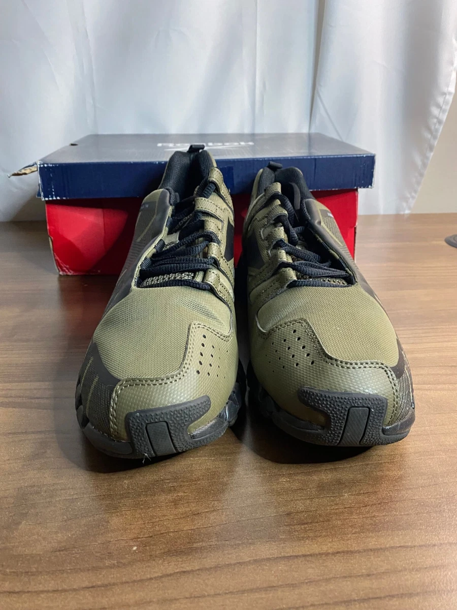 reebok green black shoes