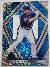 2020 Panini Chronicles Spectra #70 Austin Meadows Disco Neon Blue Relic SP 74/99