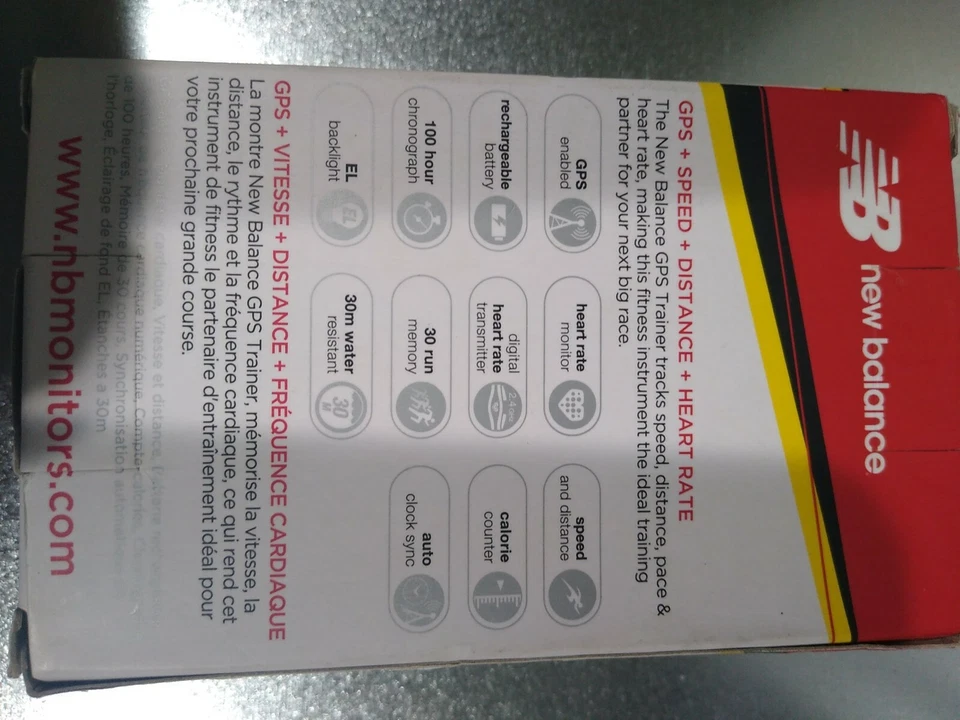 New Balance GPS Cardio Trainer Lime W/ Heart Rate 50104 NB rechargable with USB - Image 4 of 4