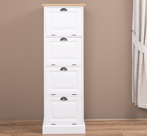 Kommode Regal Schrank für DIN A 4 Aktenordner schmaler Hochschrank Aktenschrank - Bild 2 von 8