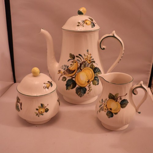Villeroy & Boch Jamaica Kaffeekanne, Zucker-/Sahnekännchen und 15 Tassen und Untertassen - Bild 5 von 7
