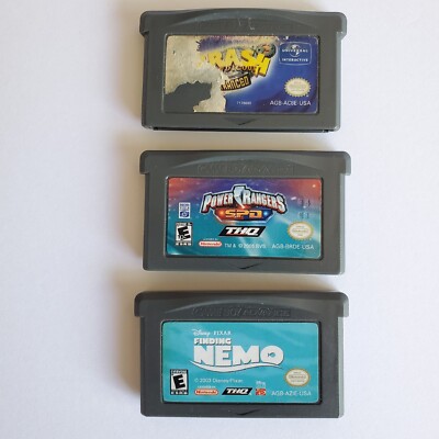 Crash Bandicoot 2 N-Tranced, Power Rangers SPD, Finding Nemo GBA Authentic Works