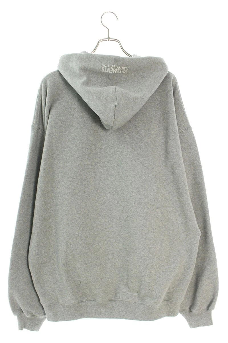 Vetements 22AW Mixed Logo Print Pullover Hoodie Pocket Gray 22M