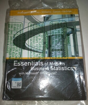 Essentials Of Modern Business Statistics 7e NEW Hardcover Cengage Microsoft Off.