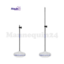 1 ACRYLIC STAND w/METAL POST ADJUSTABLE UP TO 38" for HOLLOW PLASTIC MANNEQUINS