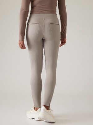 ATHLETA Delancey Skyline Tight L Large | Herringbone Grey