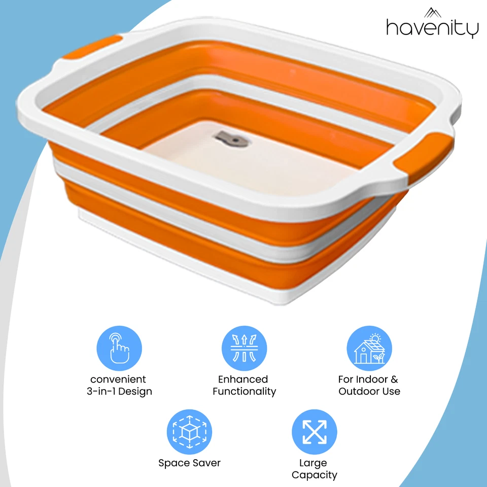 HAVENITY BBQ Prep Bab, Tabla de cortar multifuncional para camping de 16L y 8L con tapa Foto 3 de 4