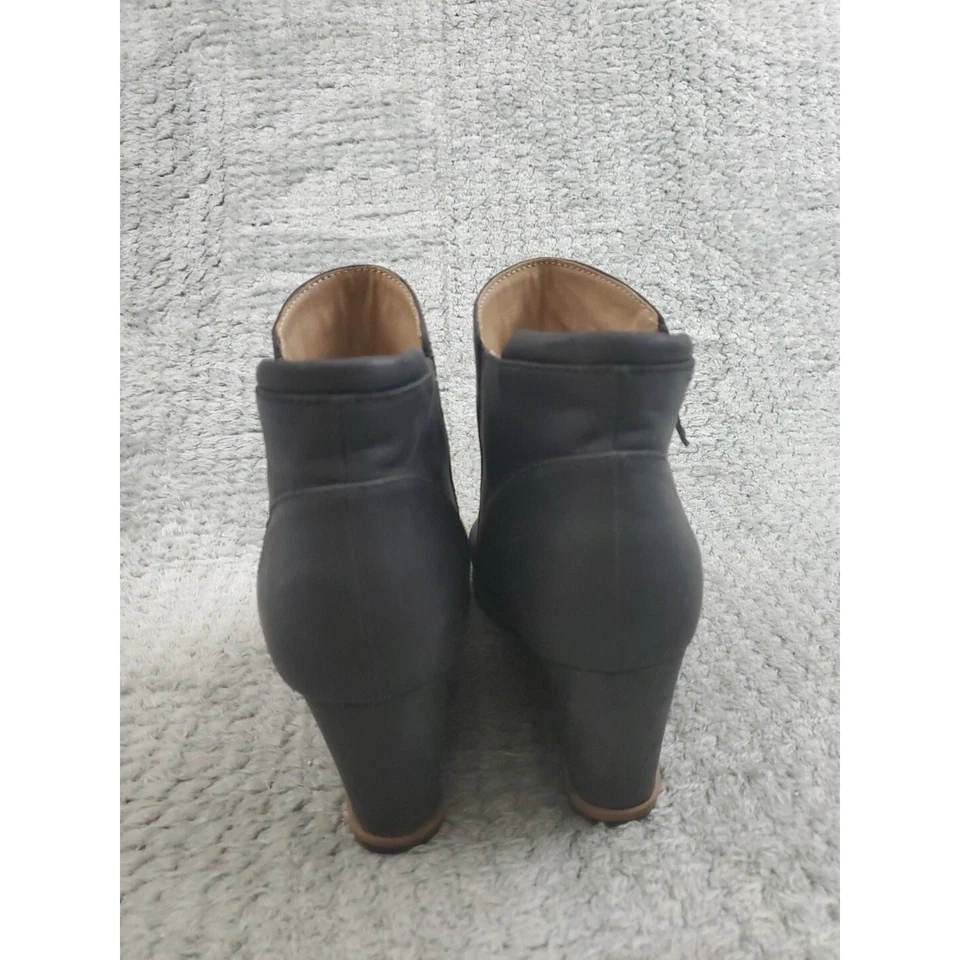 Soul by Naturalizer Wedge Ankle Boots Women’s Size 9M Black Leather Zip-Up Booti - Image 3 of 4