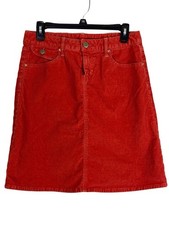 1969 Gap Jeans Women's Corduroy Skirt Flame Orange Size 26/2