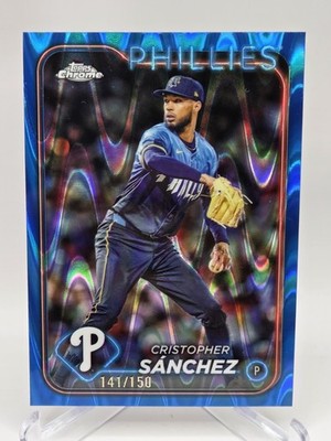 2024 Topps Chrome Update Cristopher Sanchez #USC101 Blue Ray Wave Color Match RC