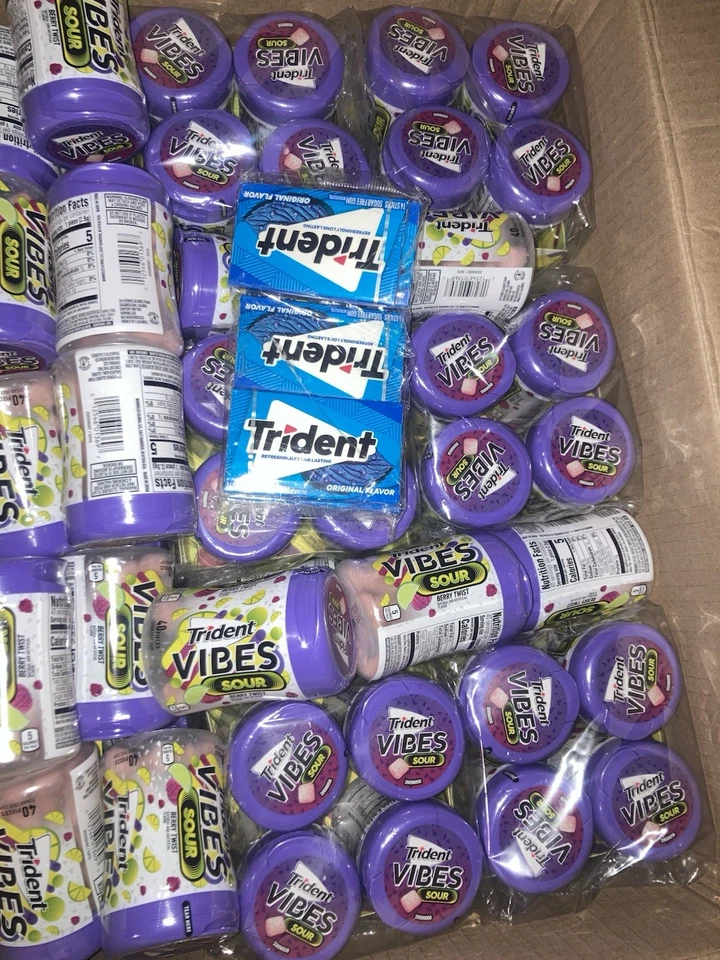 Trident VIBES X 50 botellas Berry Twist Sour sin azúcar solo para coleccionistas 👍 Foto 2 de 4