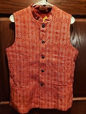 NWT Fabindia Men Nehru Sleeveless Vest Woven Cotton Size 40 S
