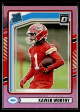 2024 Panini Donruss Optic Football Rated Rookie Pink #398 Xavier Worthy RC