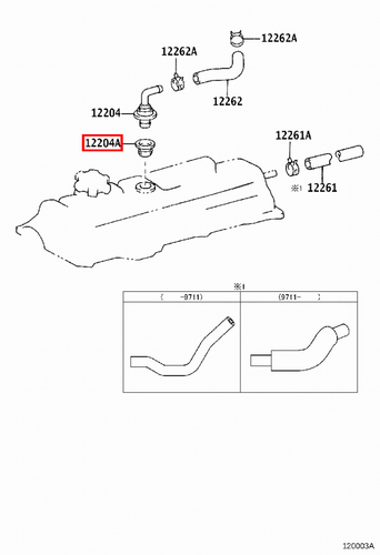 Genuine Crown JZS173 JZS171 JZS153 JZS151 JZS141 2.5 PCV Valve Rubber Grommet x2 - Picture 7 of 20