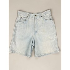 Vintage 80s 90s High Waist Light Wash Chic Jean Shorts Size 12 Light Blue