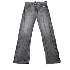 Levis 501 Jeans Mens Gray Fits 30x29 Charcoal Wash Regular Straight Button Fly