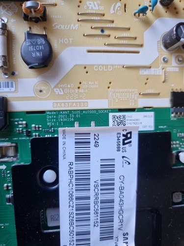 SCHEDA MADRE SAMSUNG UE43AU7100K BN94-16891J BN96-54206W SCR:CY-BA043HGCR1V - Foto 11 di 12