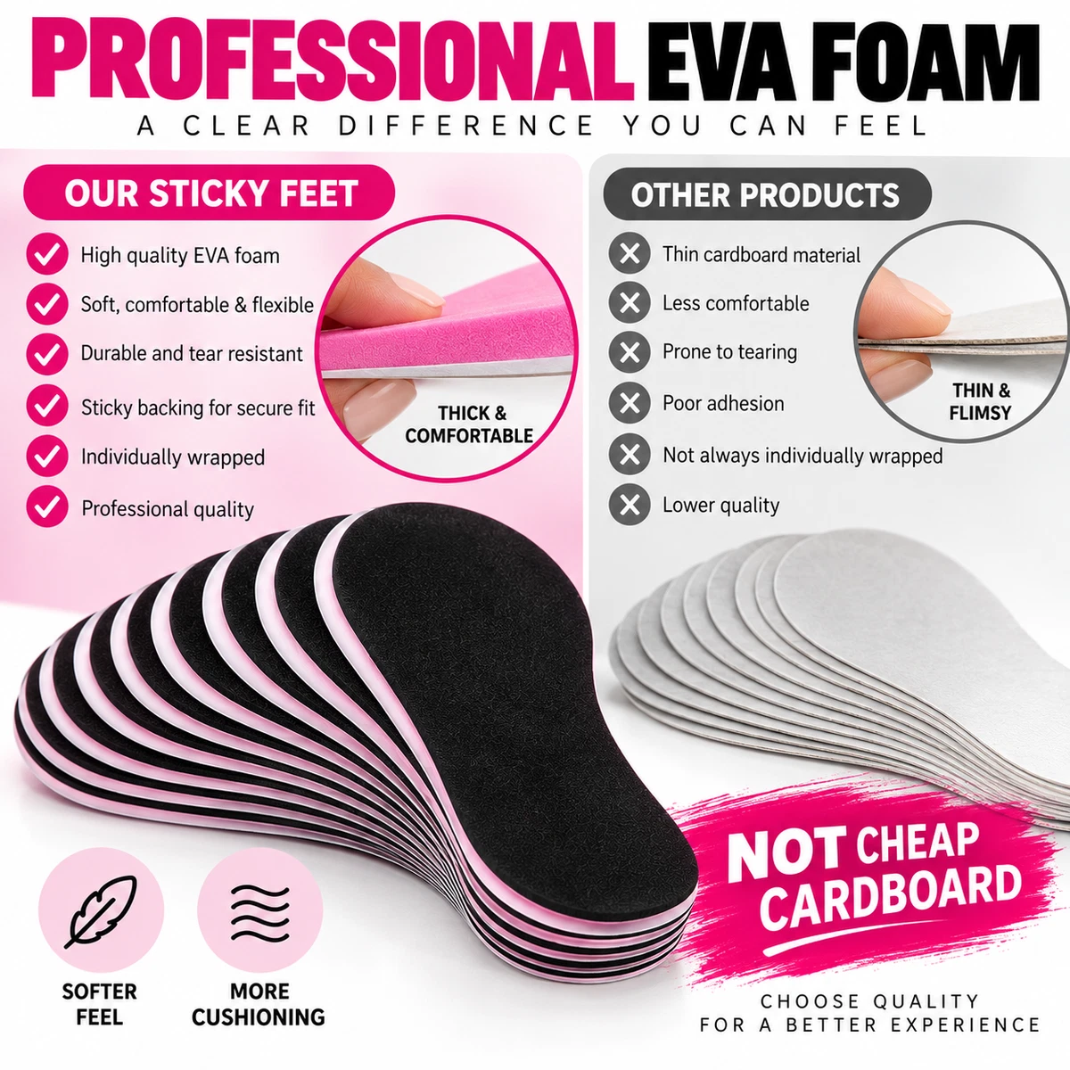 Protectores de pies de espuma adhesiva bronceado en spray almohadillas adhesivas bronceado desechables 10-200