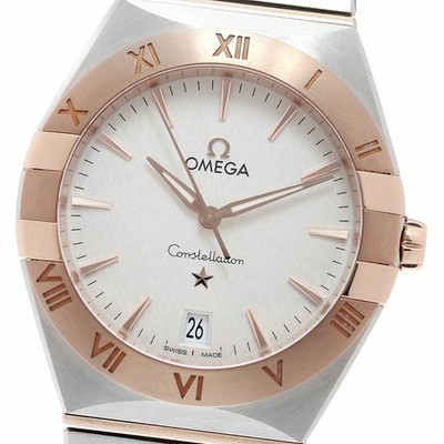 OMEGA WATCH 131.20.36.60.02.001 CONSTELLATION K18PG TWO-TONE QUARTZ SILVER MEN'S