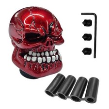 Skull Car Gear Shift Knob Big Tooth Gear Stick Shifter Knob Red