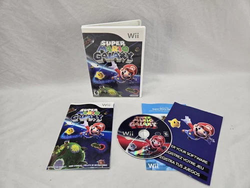 Super Mario Galaxy Nintendo Wii Game Complete with Manual and Inserts Tested