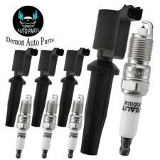 4pcs Ignition Coil and Spark Plug For Ford Focus 2.0L 2.3L 2.5L L4 L5