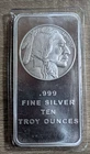 10 oz Silver Towne Buffalo Silver Bar .999 Fine Silver