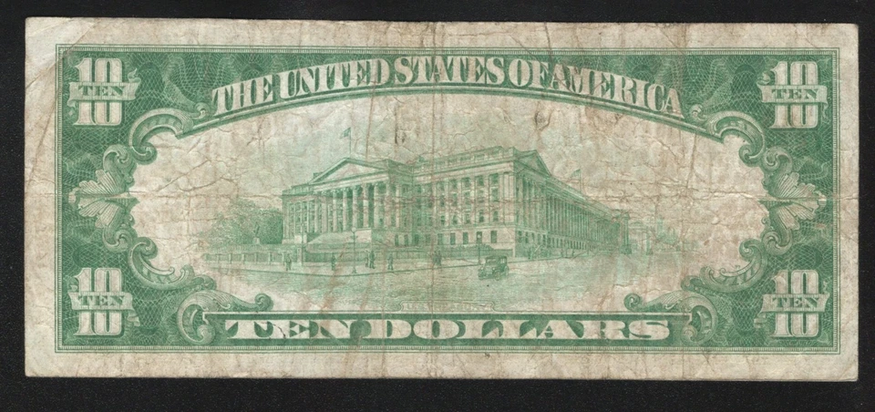 1929 $10 LOCKPORT, NY NATIONAL BANK NOTE NIAGARA COUNTY NEW YORK - Image 2 of 2