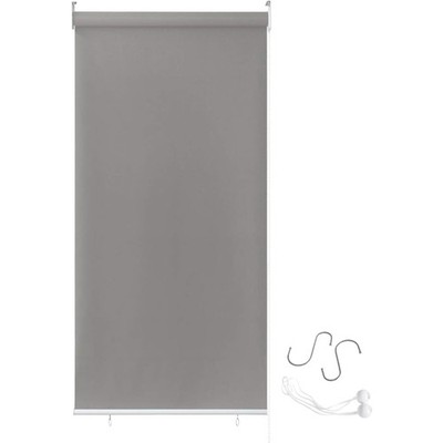 Außenrollo Balkon Sonnenschutz 100x240cm UV Witterungsbeständig Grau