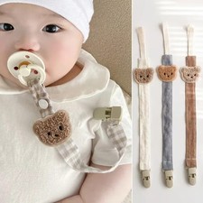 Pacifier Clip Cute Bear Baby Pacifier Chain Clips Holders Anti-drop Cartoon