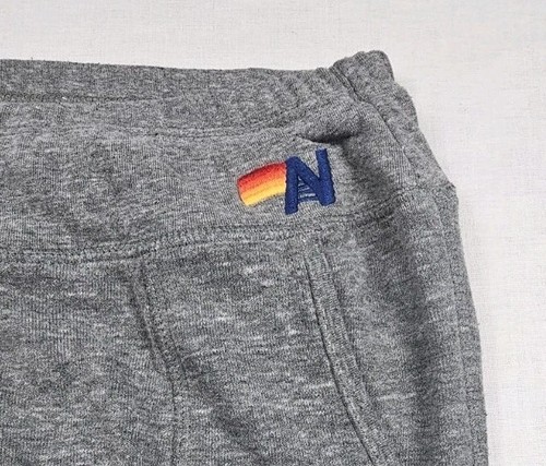 Aviator Nation Womens Cotton Drawstring Skinny Sweatpants Gray Size L - Picture 2 of 7