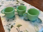 Vintage 3 Jadeite Coffee Tea cups