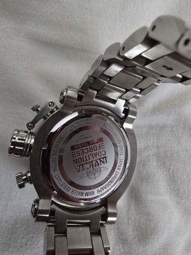 Rare Invicta Coalition Force 26505 Abalone Dial Watch Silver Gold Bracelet - Picture 2 of 6