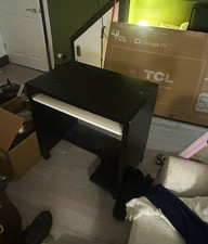 Computer Desk Black/White 120x70x100cm Wood Composite with Keyboard Tray