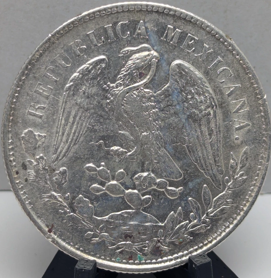 1902 Za FZ Un Peso Republica Mexicana UNC - Image 2 of 2