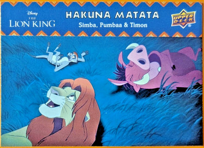 2020 Upper Deck Disney Lion King #HM-25 Simba & Friends Hakuna Matata