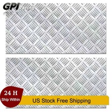 2Pcs Thick Aluminum Diamond Plate 254mm*508mm For Trailer RV Garage